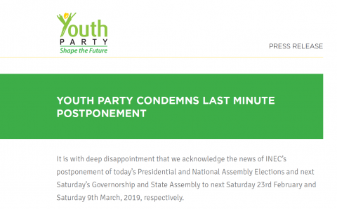 Youth Party Condemns Last Minute Postponement